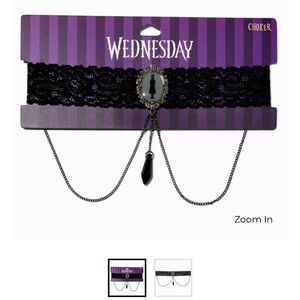 Wednesday Black Lace Choker Necklace